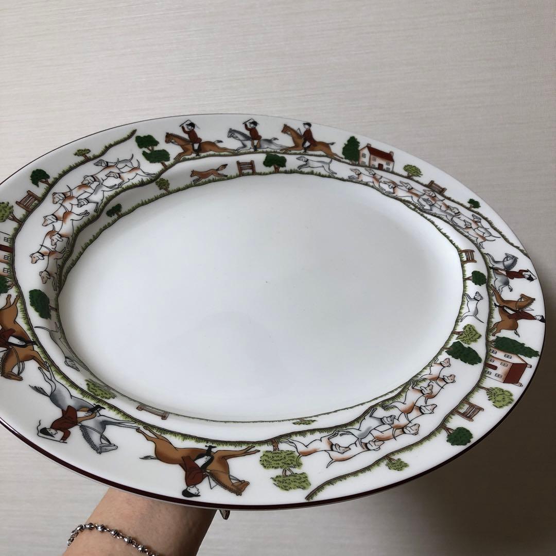 コールポート ハンティングシーン 大皿 レア 希少 ウェッジウッド 皿 プレート