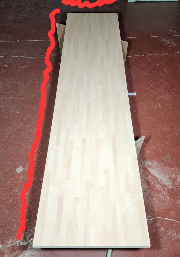 輸入 ヨーロッパ製メラミン カウンターパネルメイプル(2548×600×40㎜)