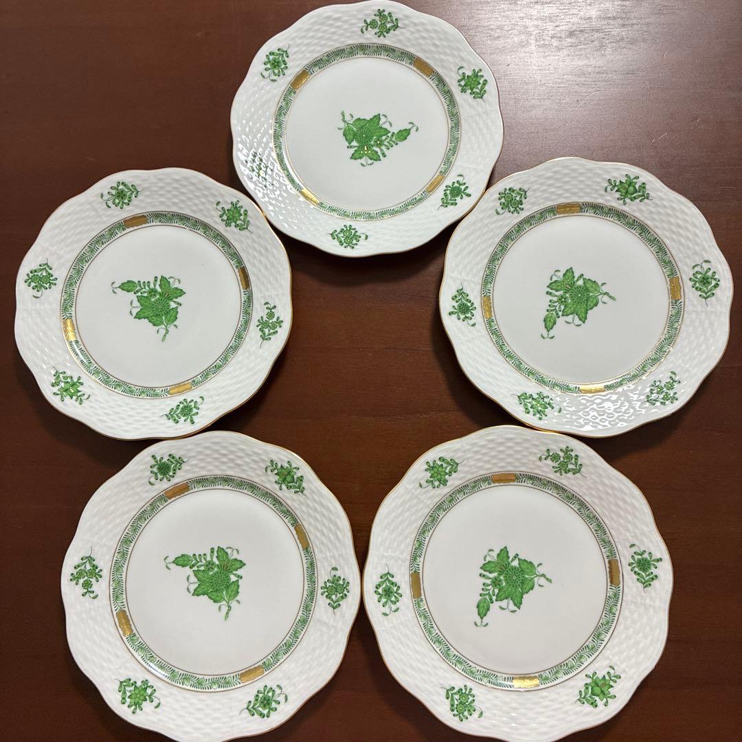 ヘレンド　アポニーグリーンシリーズ　プレート　皿