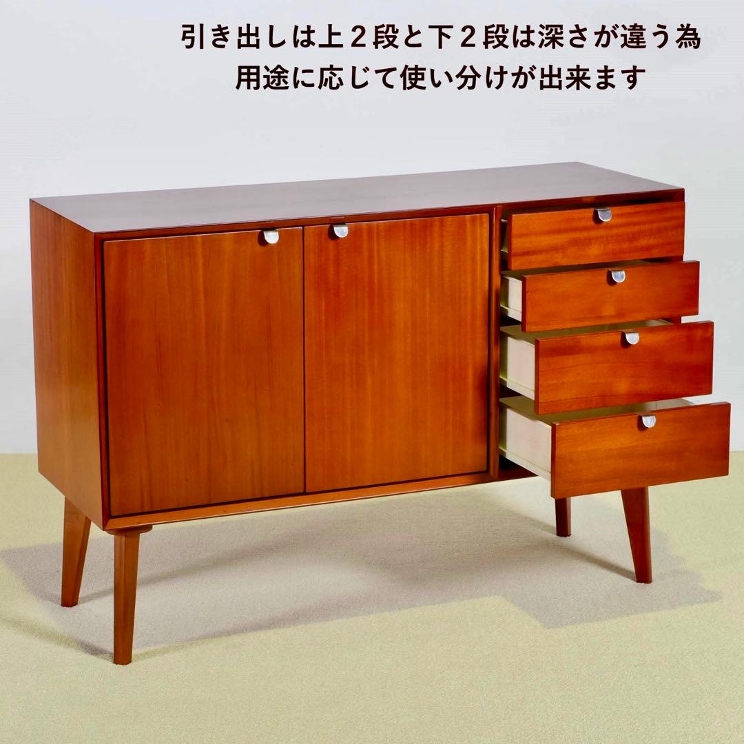 M 新品 北欧 リビングボード キャビネット リビング収納 本棚 飾り棚 天然木