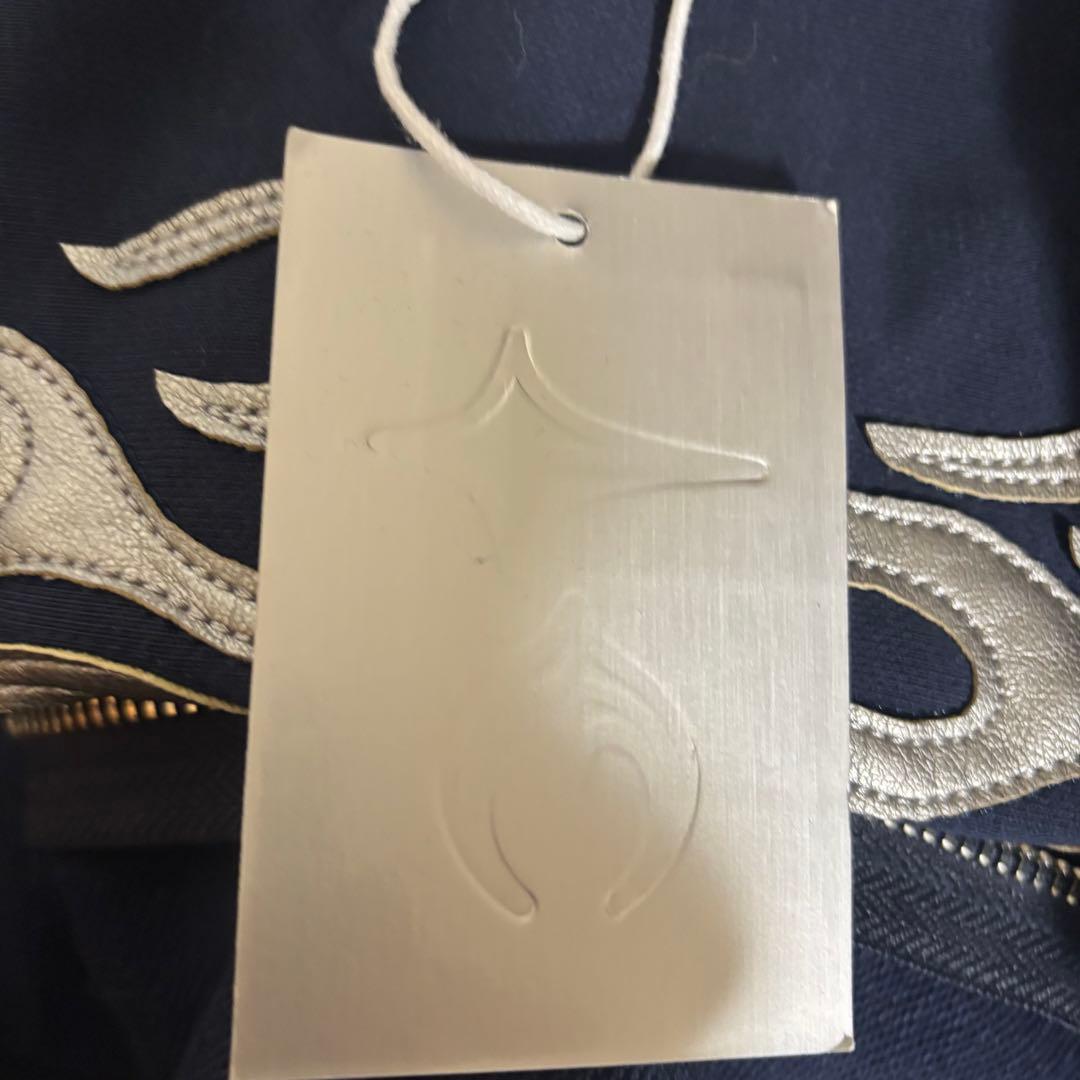 ジャケット・アウター Thug club Leather Flame Hooded Zip-Up