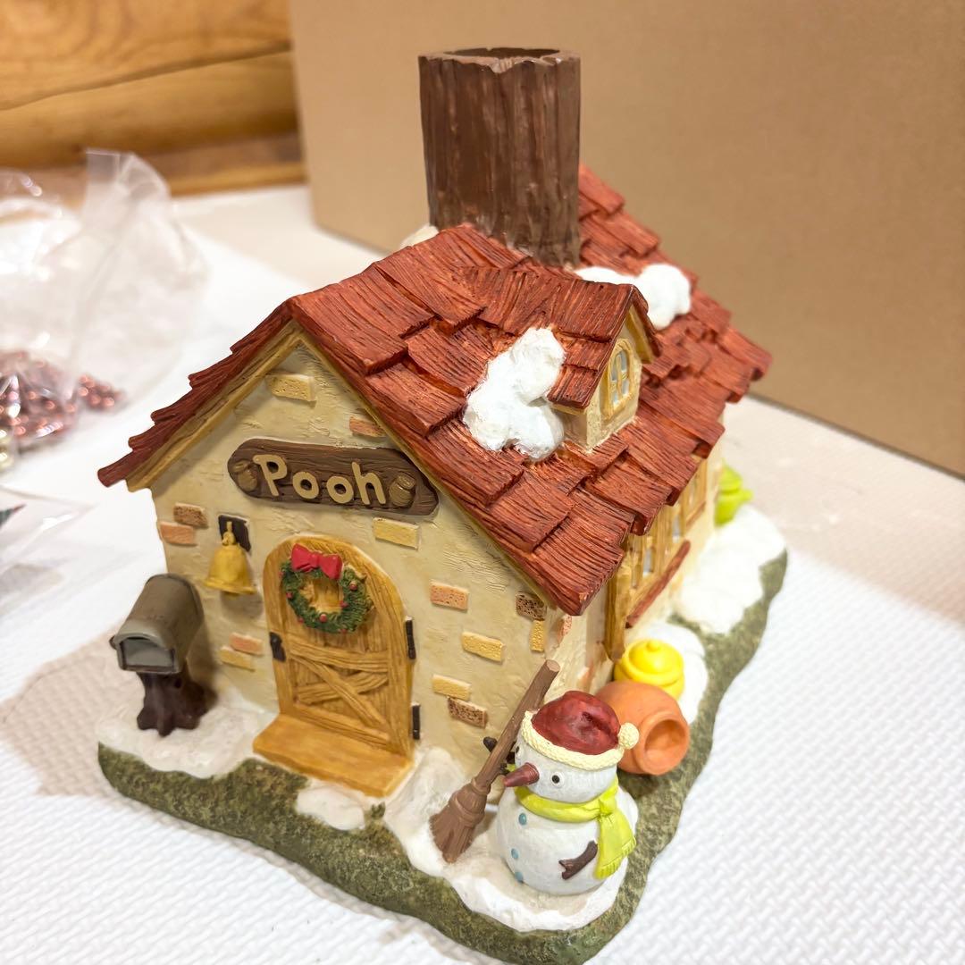 【美品】クリスマスツリー 森のおうちと大きなツリー プーさん 千趣会 100cm