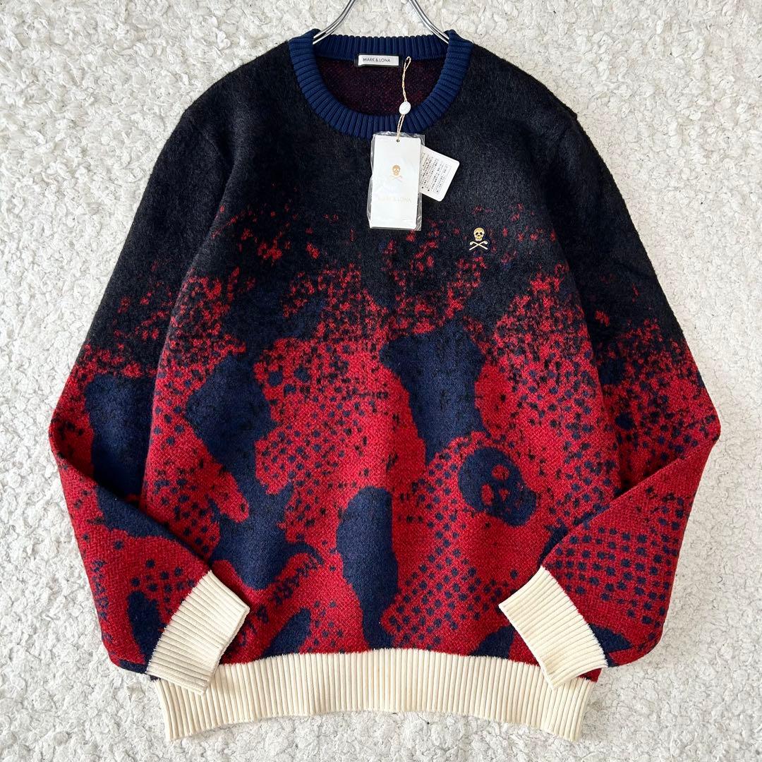 未使用 マークアンドロナ スカルニット セーター サイズ50 XL