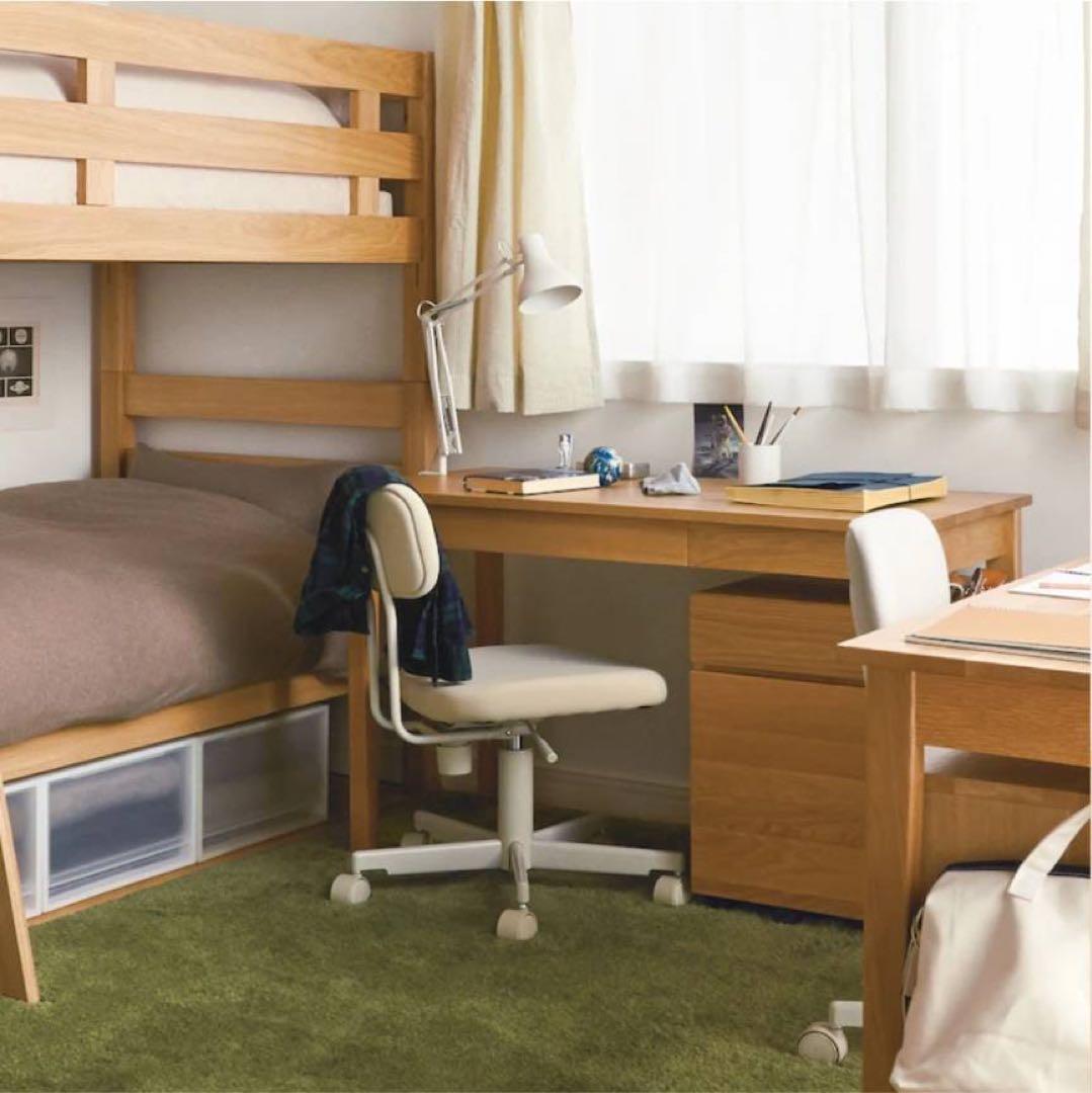 ■送料込■無印 MUJI 無垢材 木製デスク オーク材 事務デスク 学習机