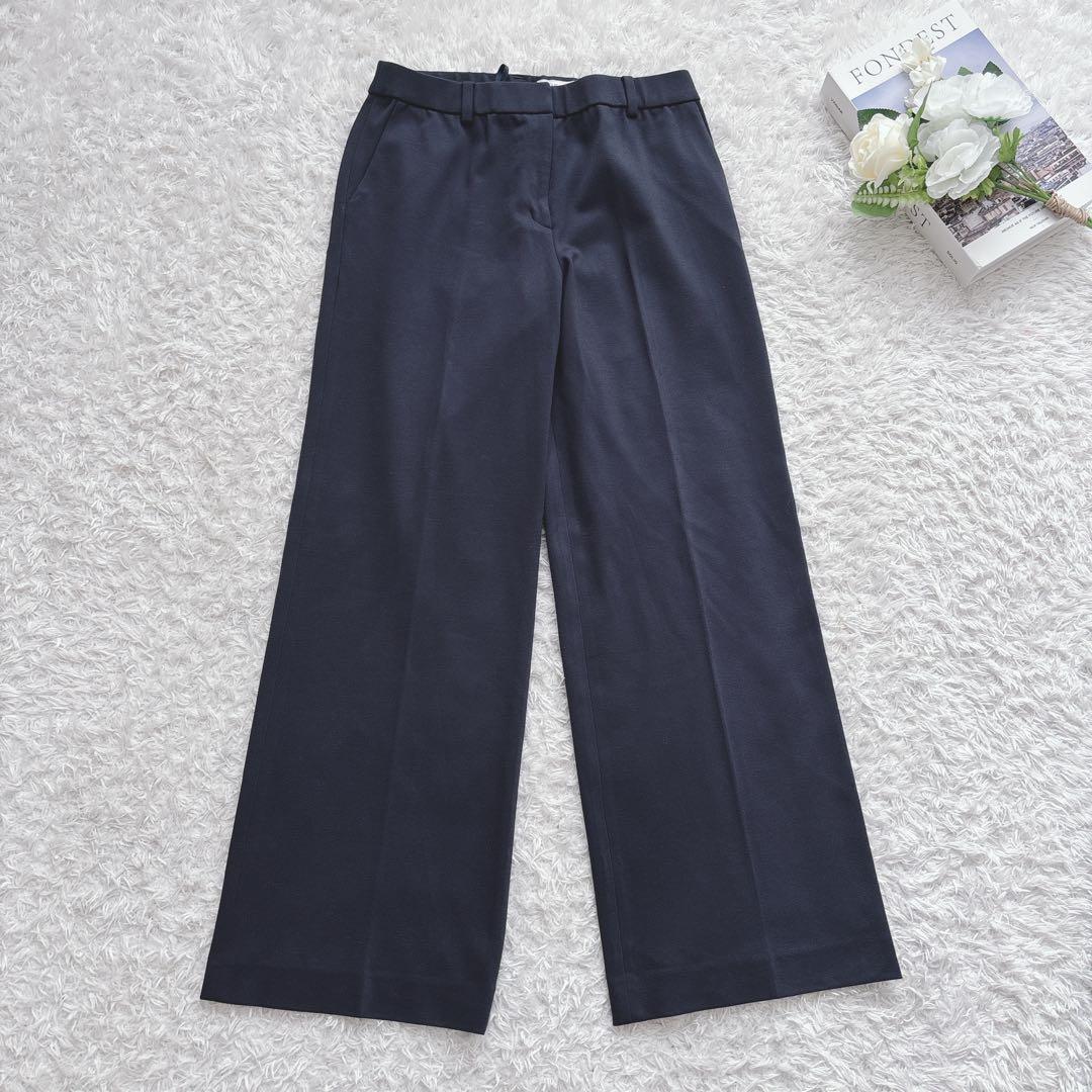 美品✨NEMIKA パンツスーツ ネイビー ストレッチ レリアン オケージョン