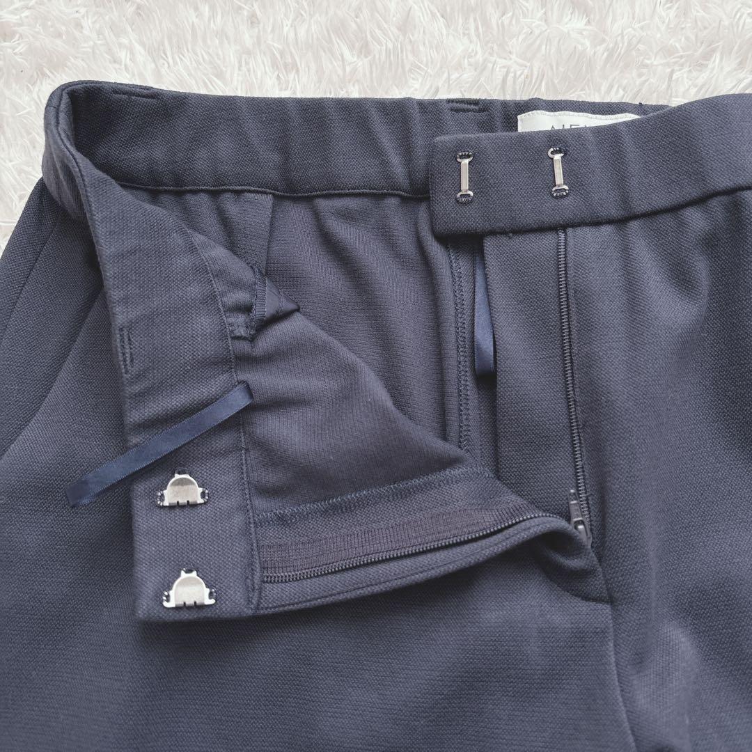 美品✨NEMIKA パンツスーツ ネイビー ストレッチ レリアン オケージョン