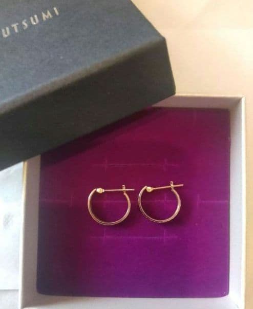 ツツミ k10イエローゴールド フープピアス