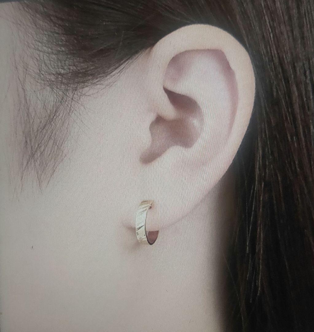 ツツミ k10イエローゴールド フープピアス