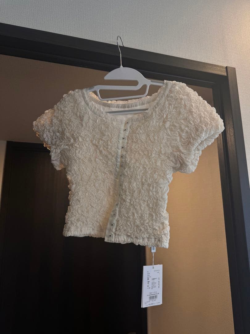 トップス CLANE SHIRRING PUFF TOPS