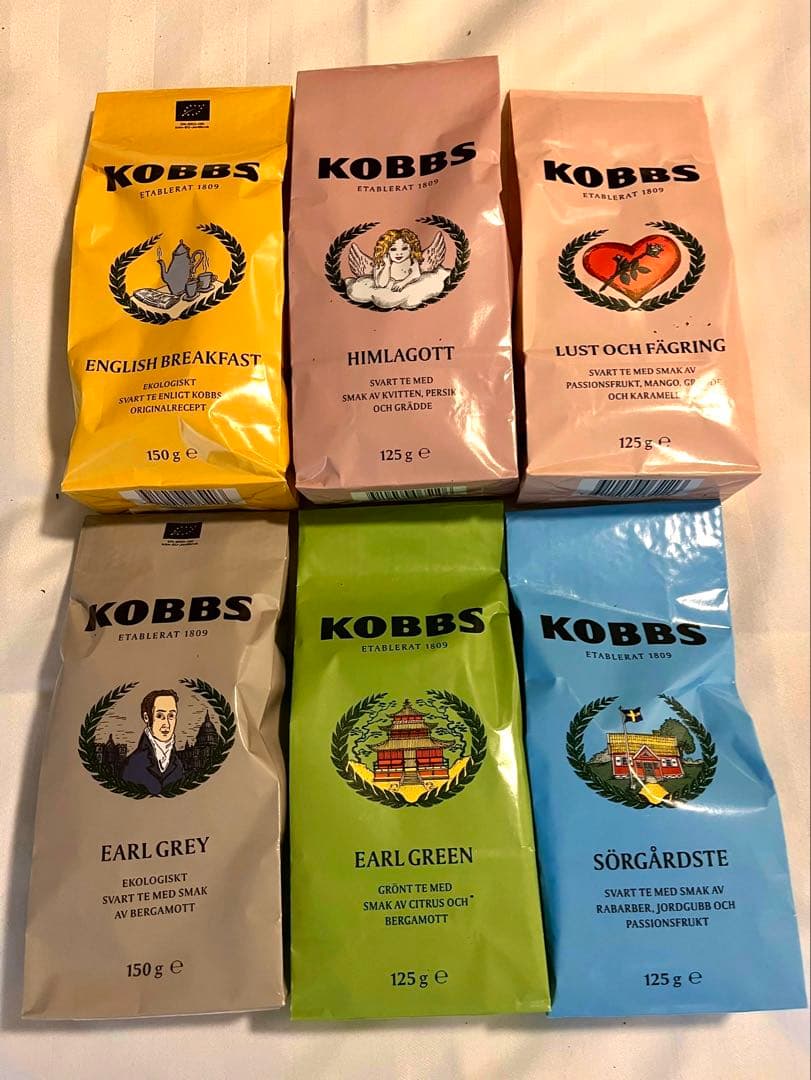 北欧紅茶 KOBBS 6種フルセット　スウェーデン老舗