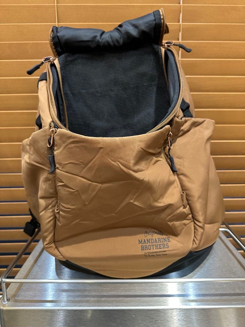 【美品】MANDARINEBROTHERSキャリーバッグ前抱き&背負い 2way