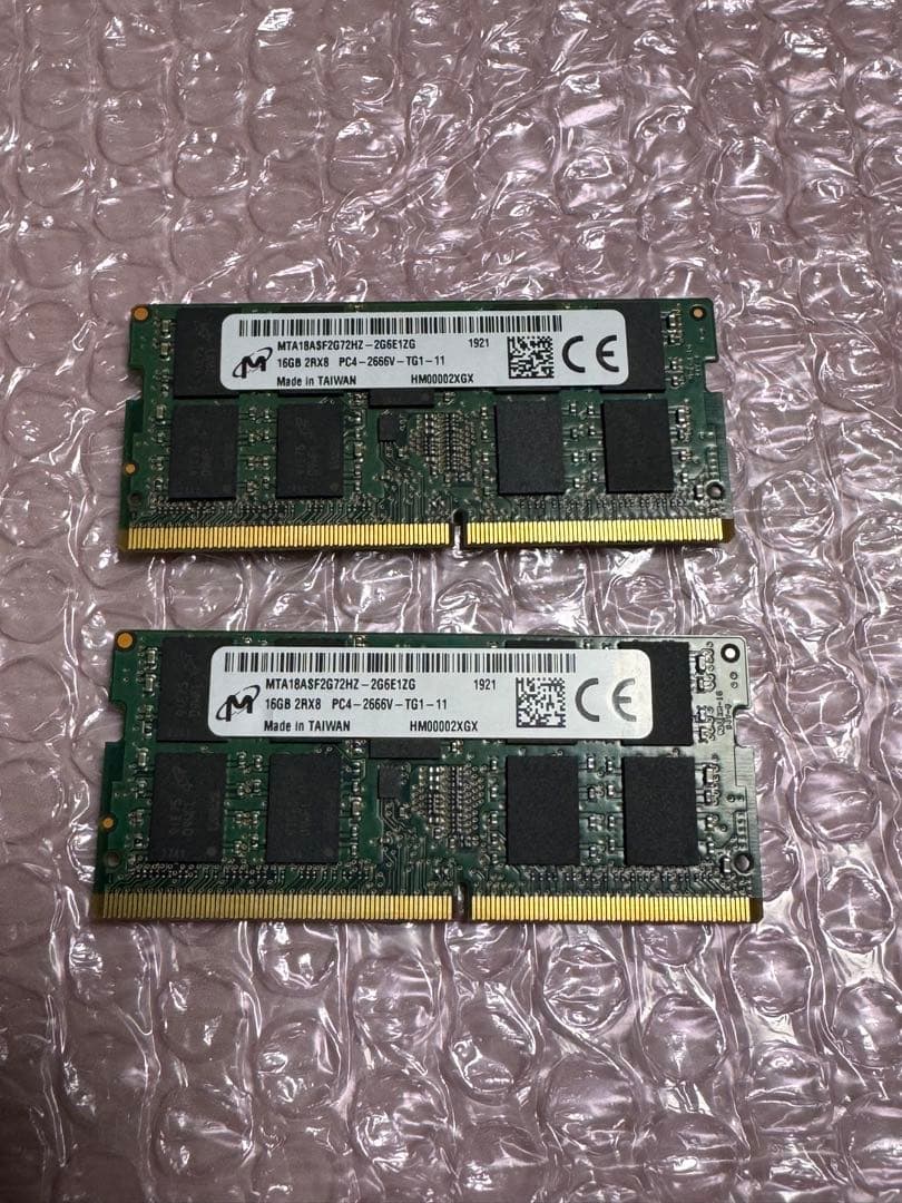Micron PC4-2666V ECC 32GB(16GB×2枚)