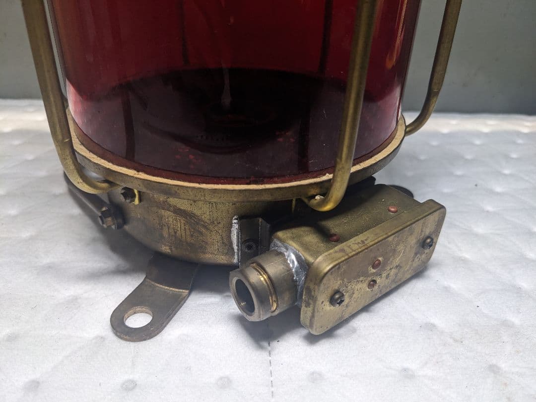 船尾燈　マリンランプ　船舶用照明　日本船燈株式会社　製造年昭和55年5月