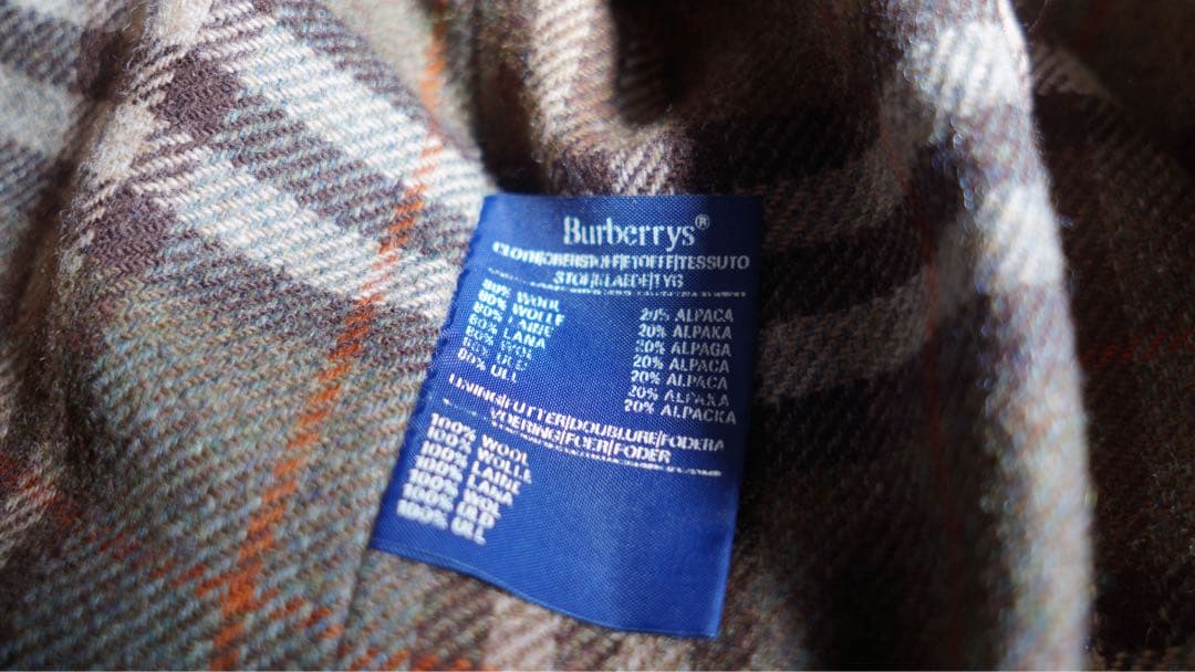 Burberry トレンチコート　ウール　アルパカ　英国製　ヴィンテージ　80s