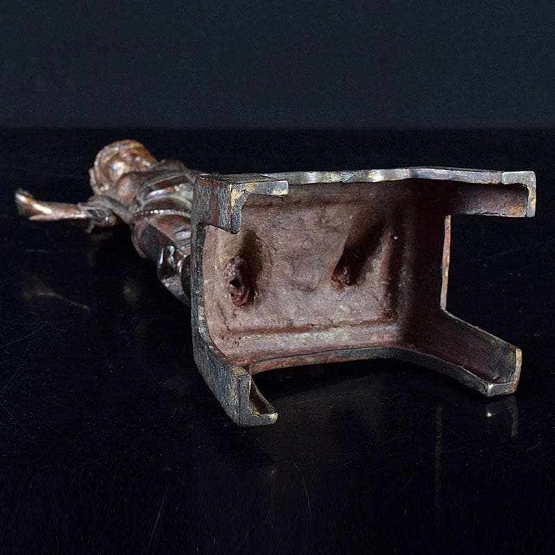 マツ　仏教美術　古銅鍍金　チベット仏　仏像　置物　D　R8634