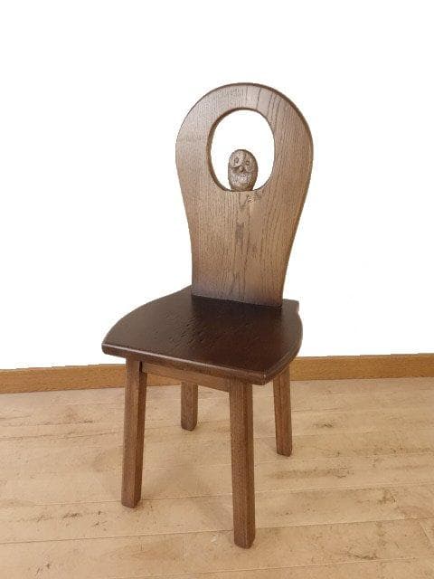 ふくろう １－ＣH　椅子　チェアー　花台　ナラ材　勇峰工芸（新）