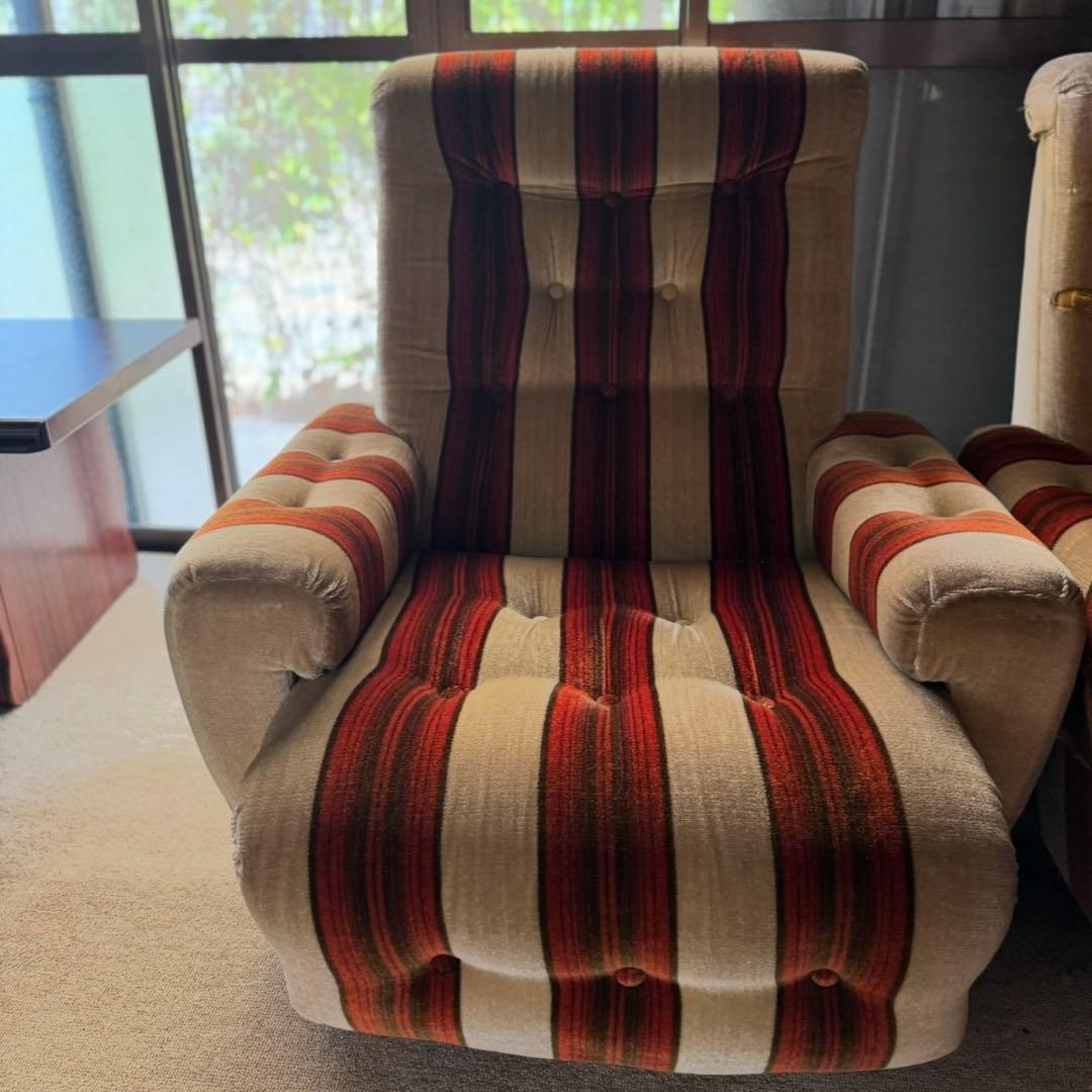 レトロ ストライプ チェア