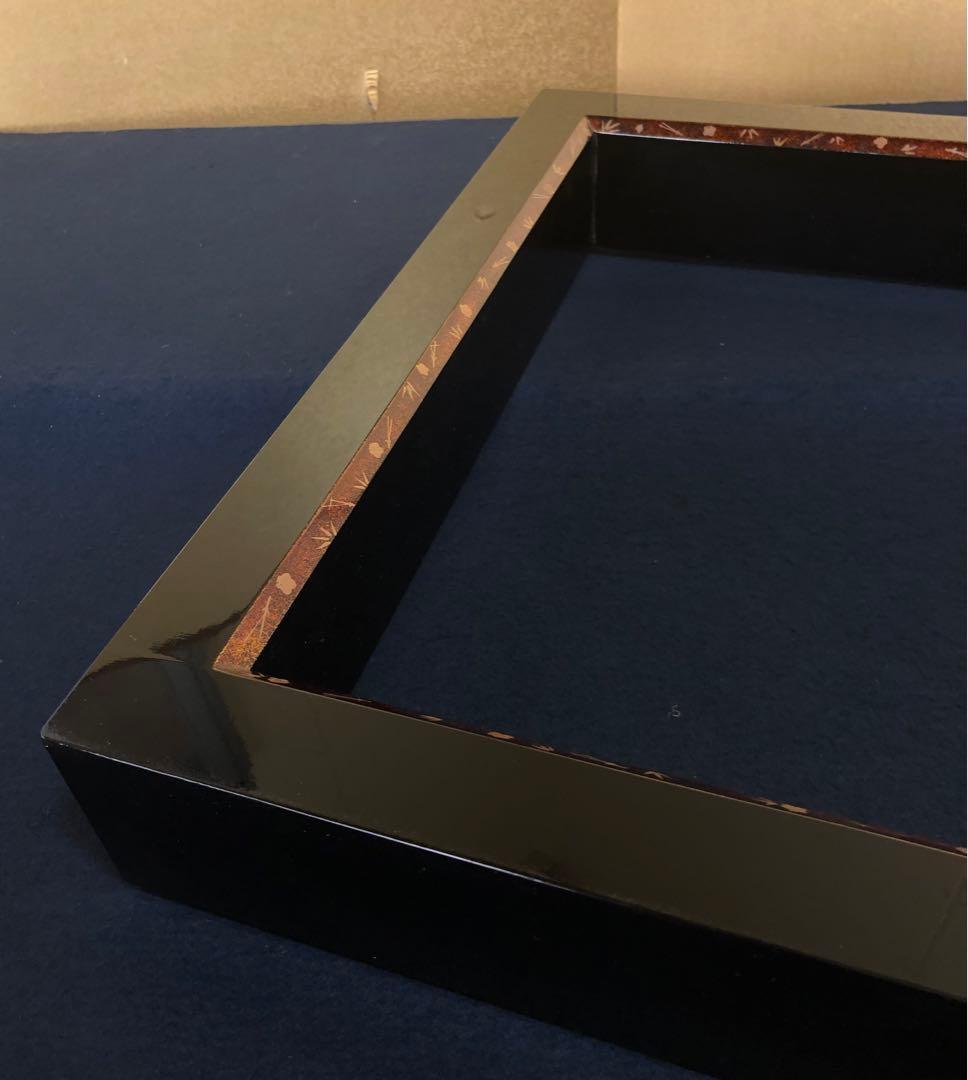 《R》茶道具 黒真塗 梨地 松竹梅 炉縁 木箱　260205く5