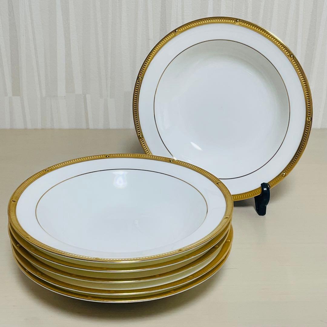 Noritake ノリタケ ロシェルゴールド ボウル 深皿 15.5cm 6客