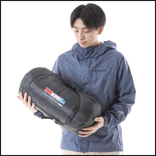 寝袋　ダウン　シュラフ 冬 耐寒-30度 羽毛90%　ブラック