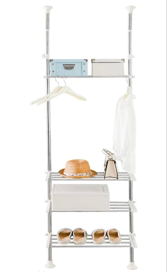 ランドリーラック 4段式 ステンレス/ABS