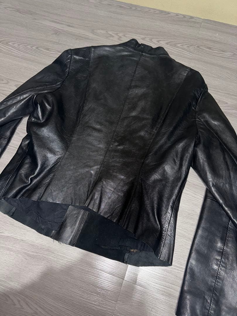 【BOD&CHRISTENSEN】nocollar leather jacket