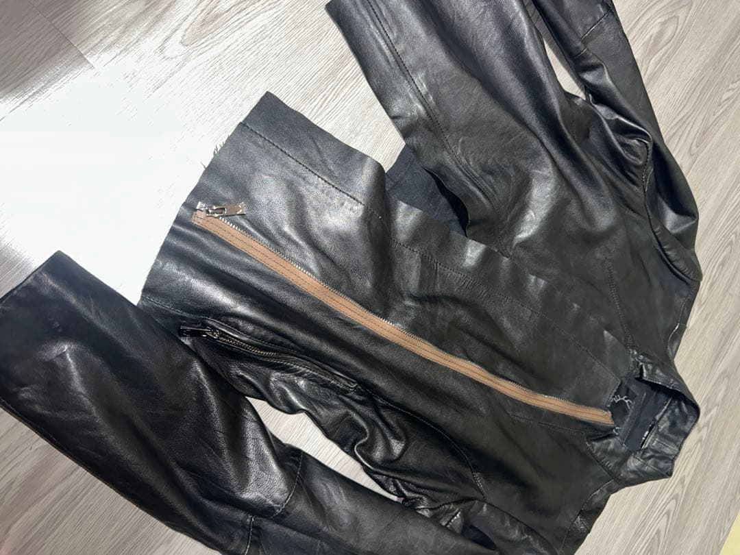 【BOD&CHRISTENSEN】nocollar leather jacket