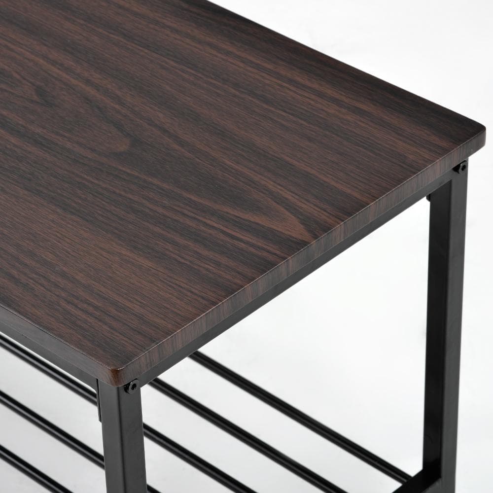 超人気！北欧風ダイニング4点セット　テーブル＋チェア2脚＋ベンチ　BROWN