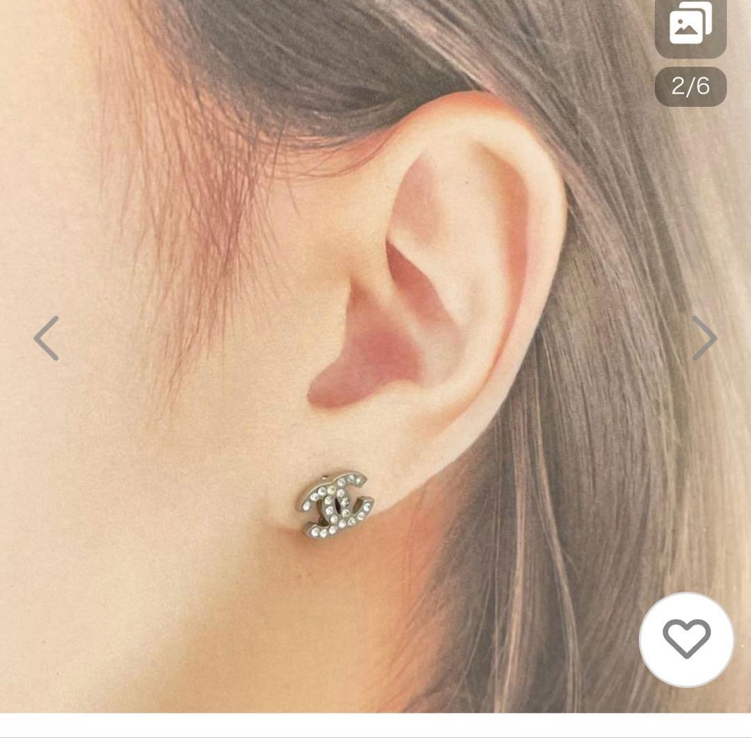 シャネル　CCロゴ　ピアス　ミニサイズ　美品