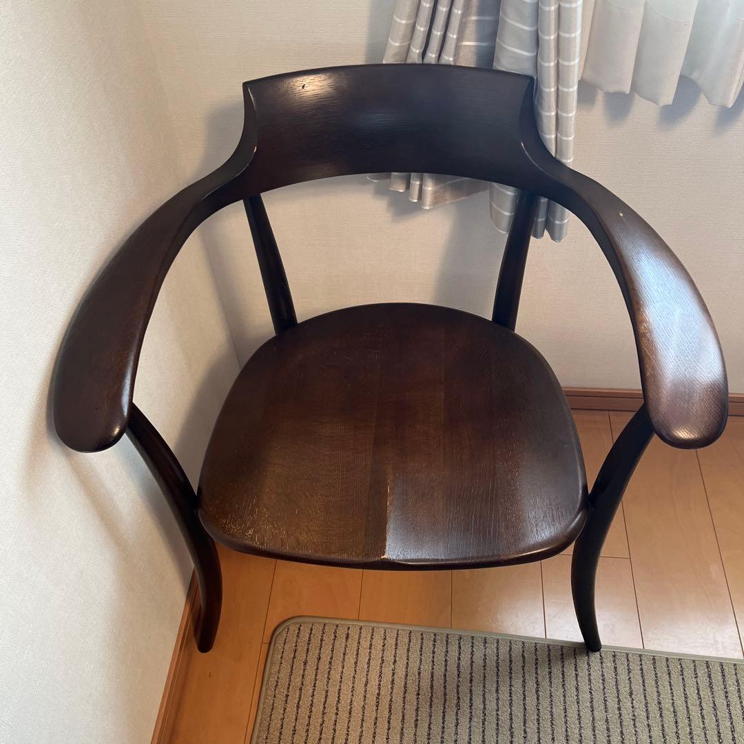 さま！ボウバックアームチェア ダークブラウン