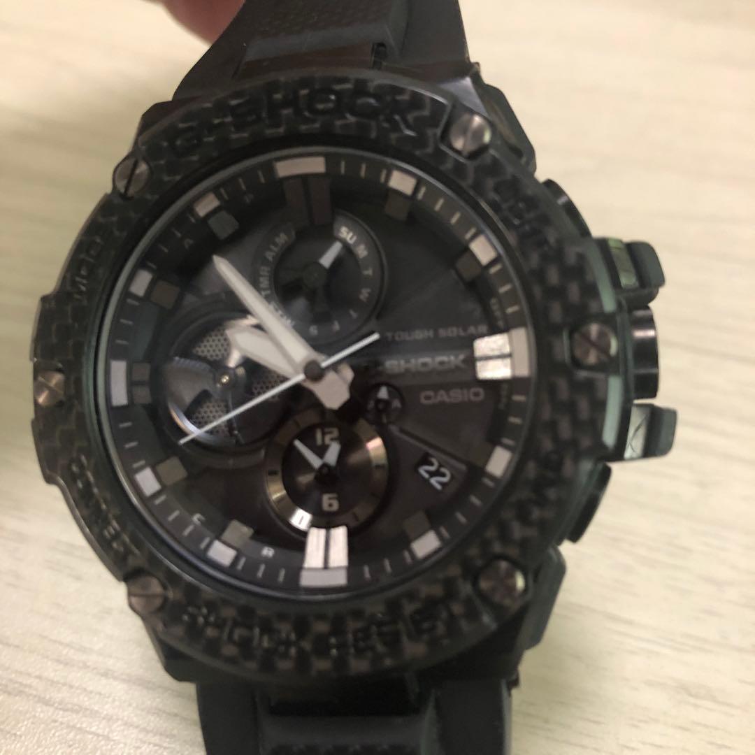 G-SHOCK カーボンブラック ラバーベルト クロノグラフ