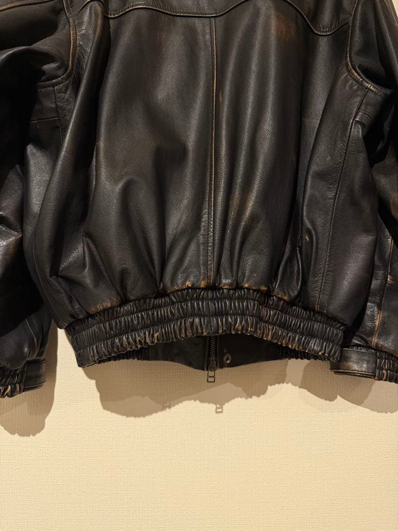 CCU / MORGAN BOMBER JACKET レザージャケット