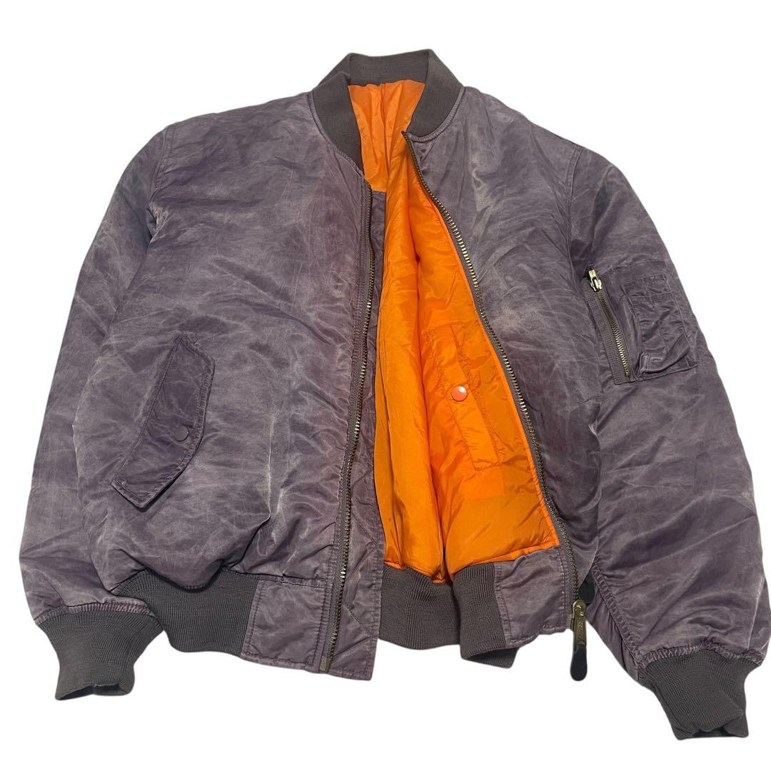 90s霜降り加工　COBLES MA-1 ボンバージャケット リバーシブルLL