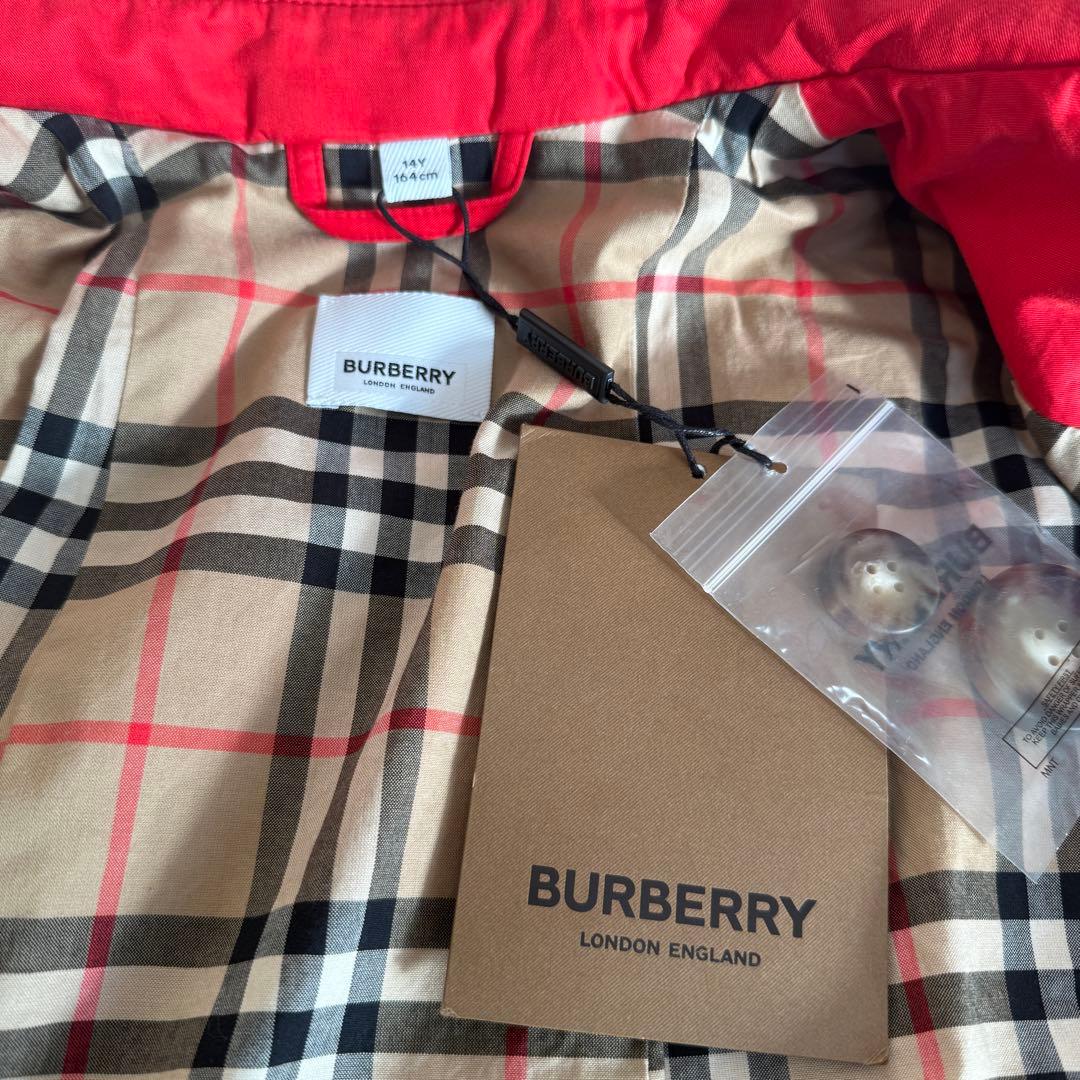 新品未使用　タグ付き　現行　バーバリー　ショートトレンチ コットン　14Y