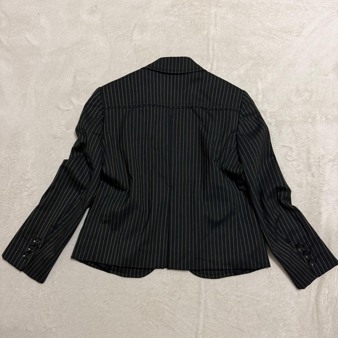 美品　グッチ　スーツセット　パンツ　黒　ストライプ　40(L) 38(M)短丈