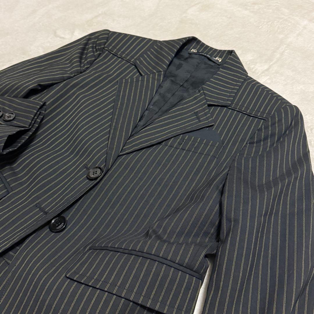美品　グッチ　スーツセット　パンツ　黒　ストライプ　40(L) 38(M)短丈