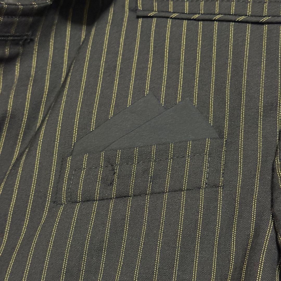 美品　グッチ　スーツセット　パンツ　黒　ストライプ　40(L) 38(M)短丈