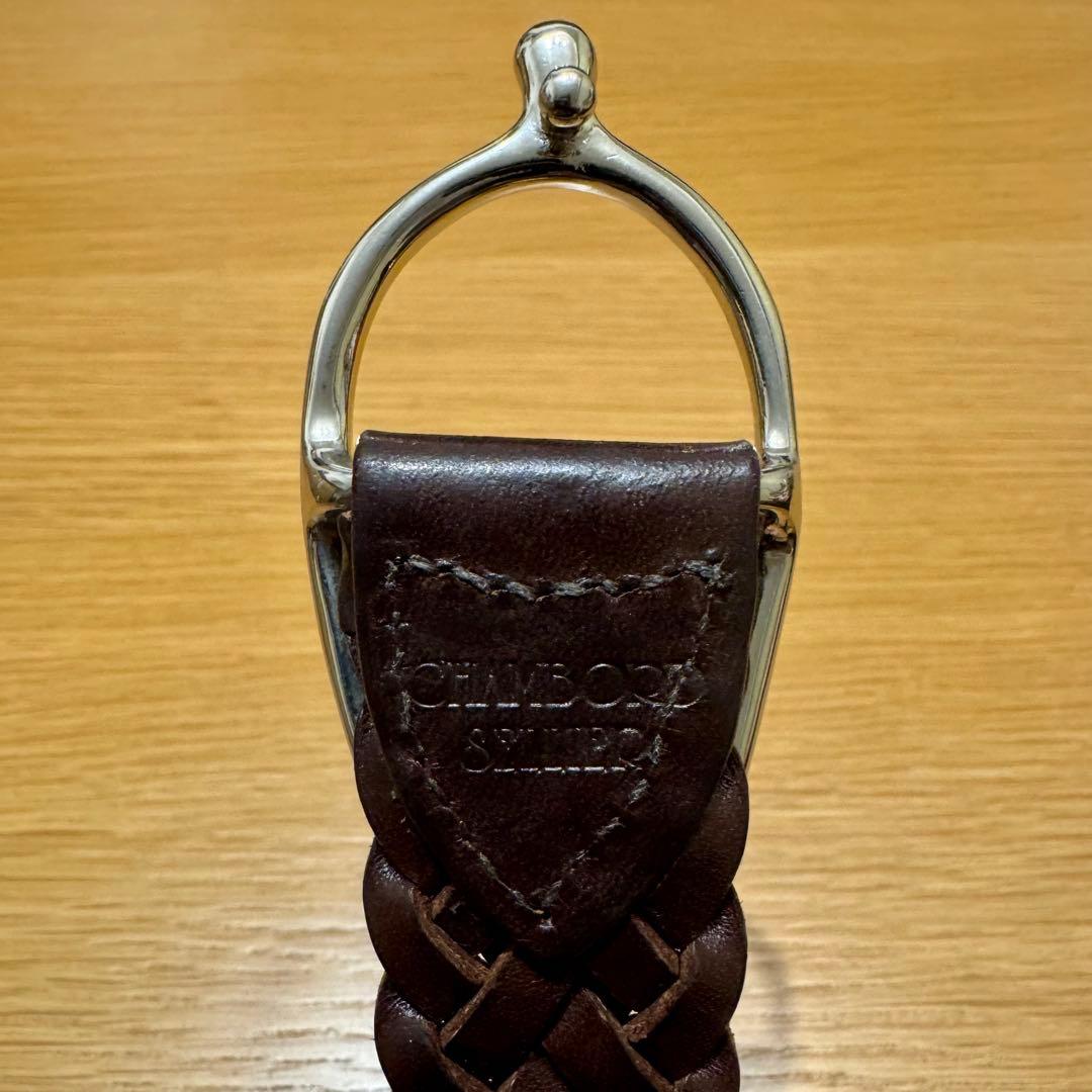 CHAMBORD SELLIER メッシュレザーベルト