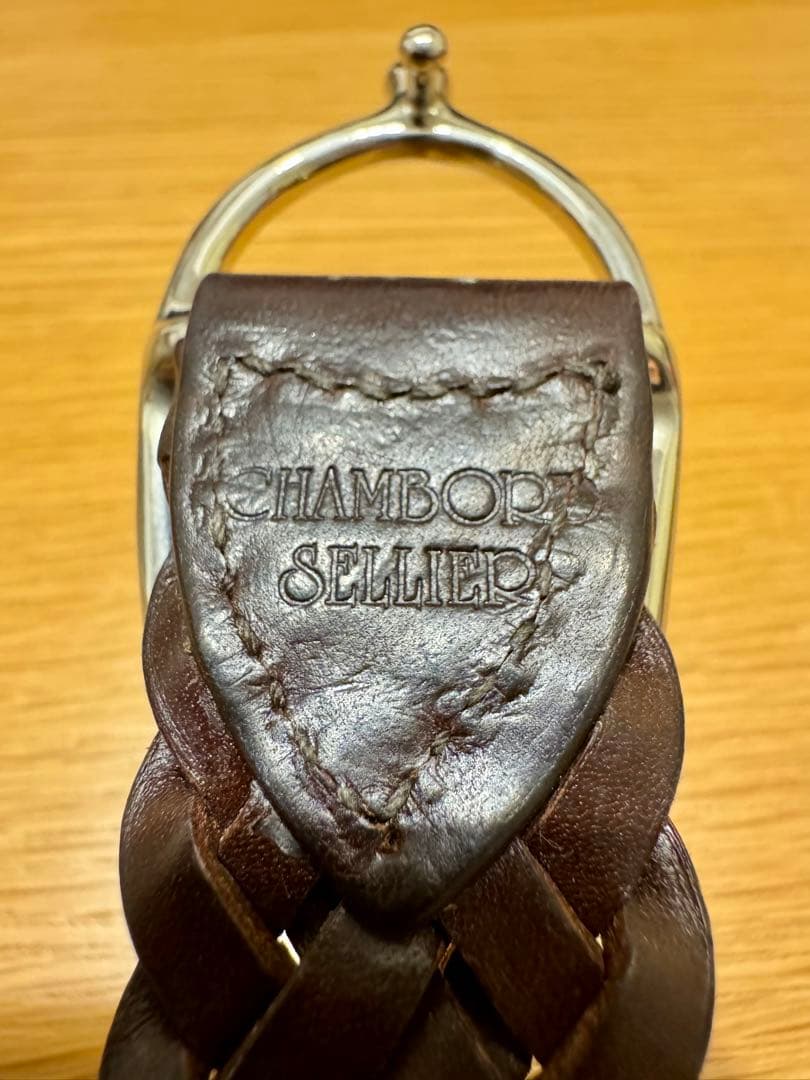 CHAMBORD SELLIER メッシュレザーベルト