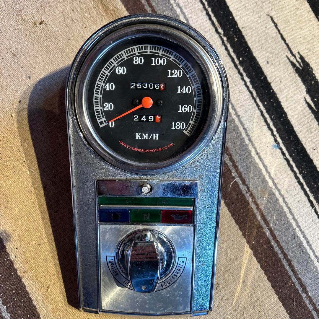 ハーレーエボfxsts スプリンガー純正スピードメーター