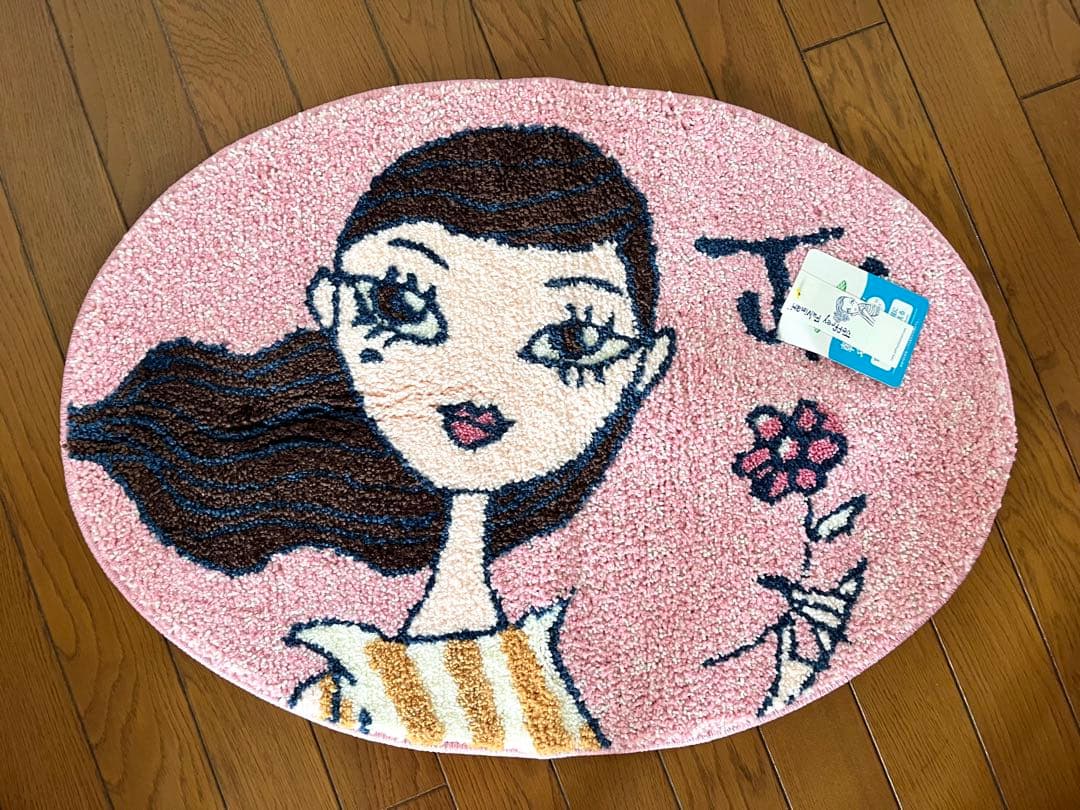 今週終了～ジェフリーフルビマーリのバスマット（ピンク）　キッチン・玄関にも