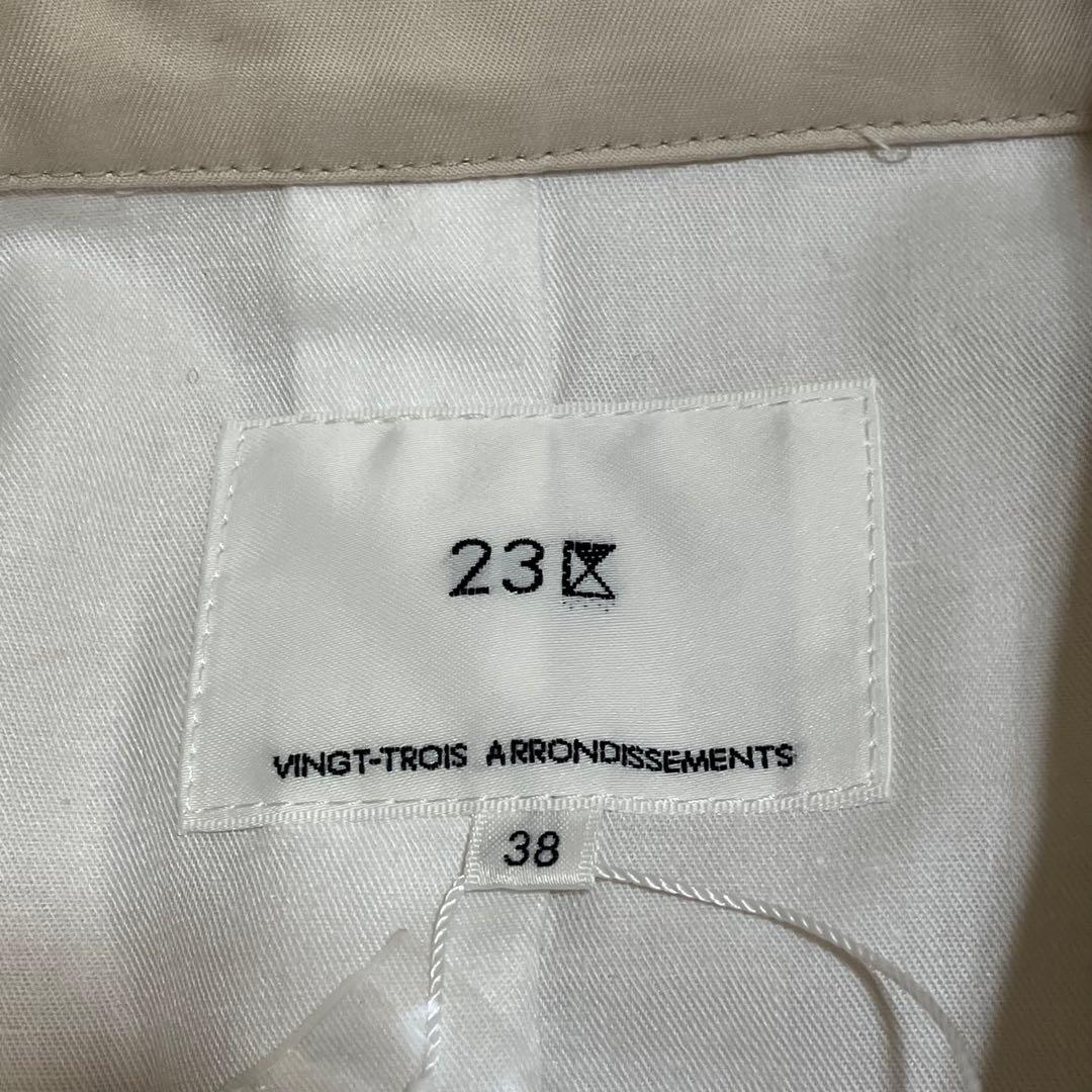 新品 23区　コットンポリエステルギャバジントレンチコート ３８