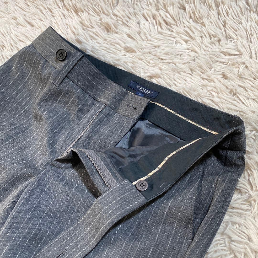 希少♡バーバリーロンドン ストライプスーツ シャドーホース ハイウエスト