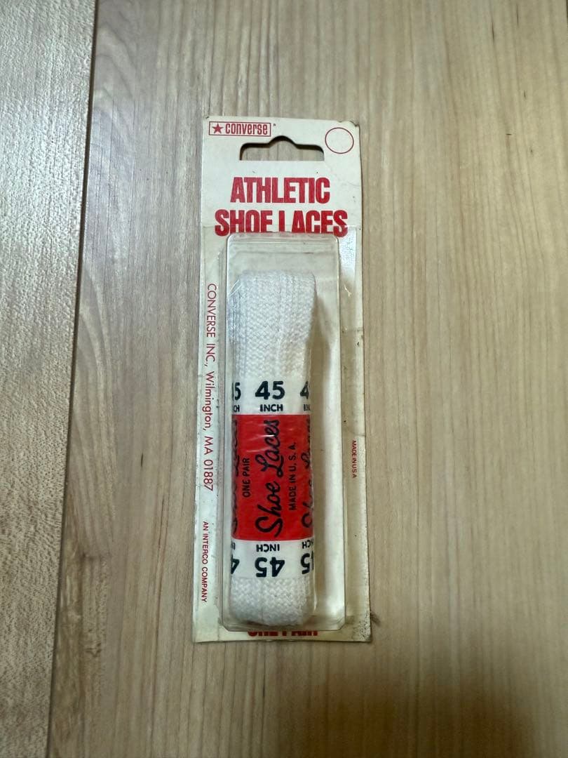 80s Converse コンバース コットンシューレス　靴紐 usa