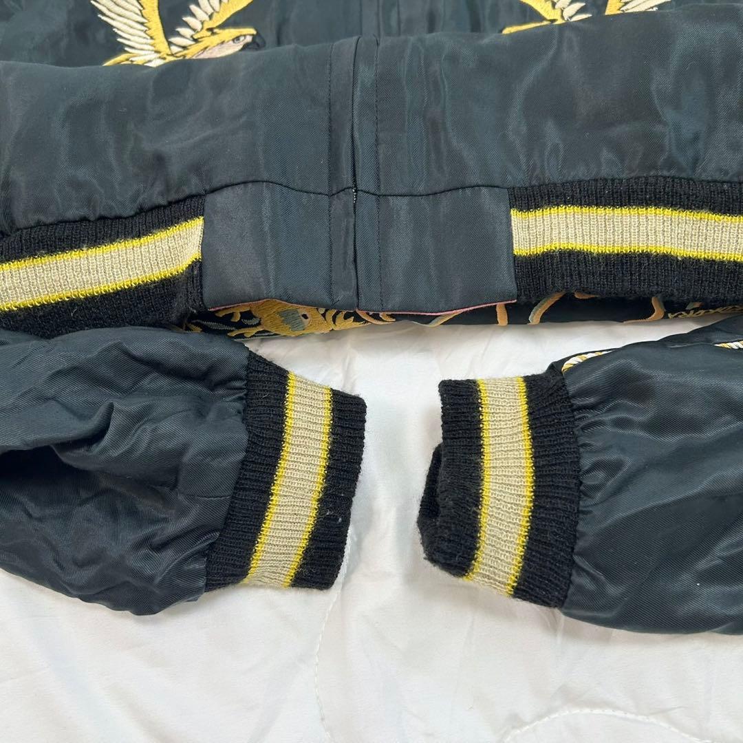 テーラー東洋 岩田剛典着 リバーシブル サテンスカジャン 日本地図×虎 サイズL