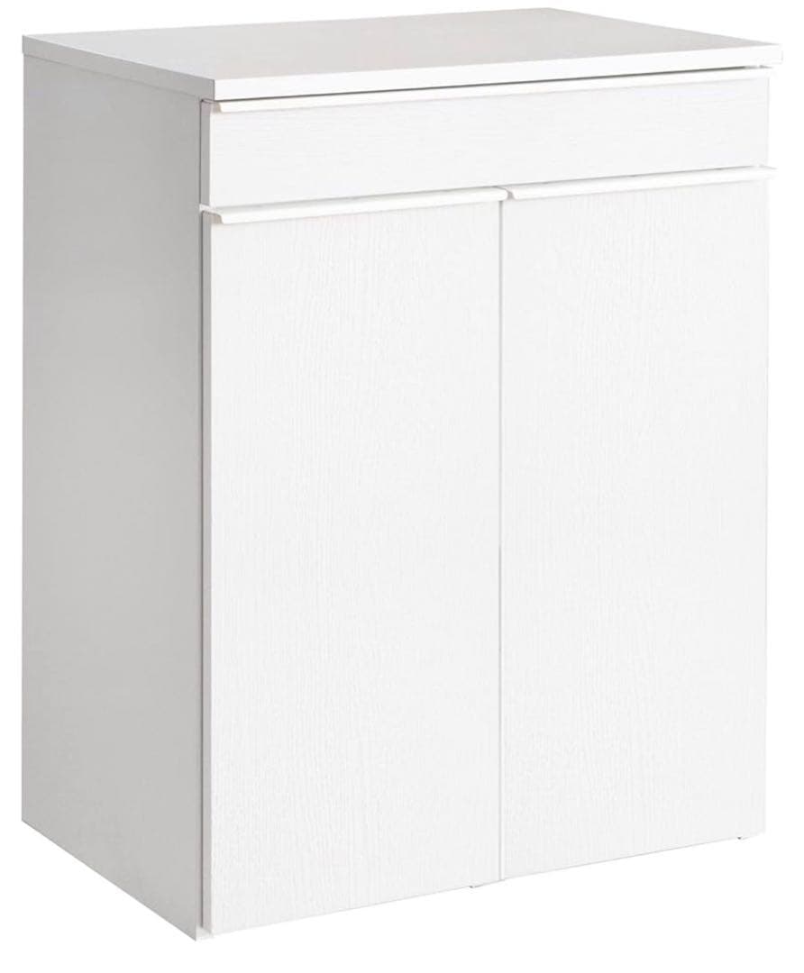 オシャレ✨ゴミ箱　棚　白　キャスター付き　便利　45L 2個　ダストボックス