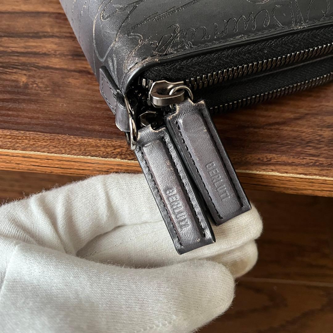 【美品！！】ベルルッティ オーガナイザー タリ 長財布 カリグラフィー グレー