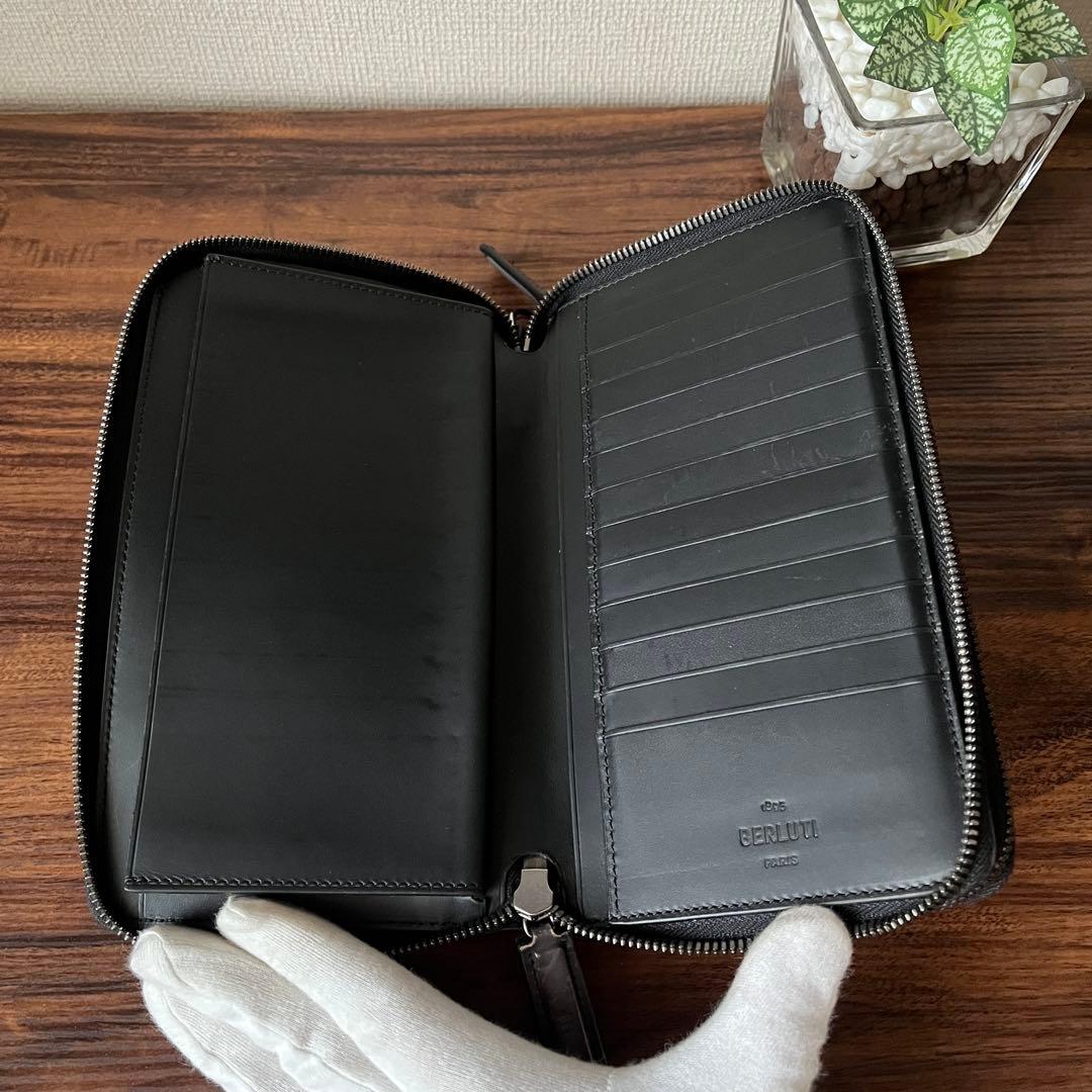 【美品！！】ベルルッティ オーガナイザー タリ 長財布 カリグラフィー グレー