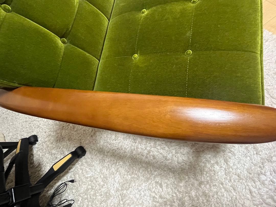 カリモク　kチェア　1シーター　モケットグリーン karimoku 美品