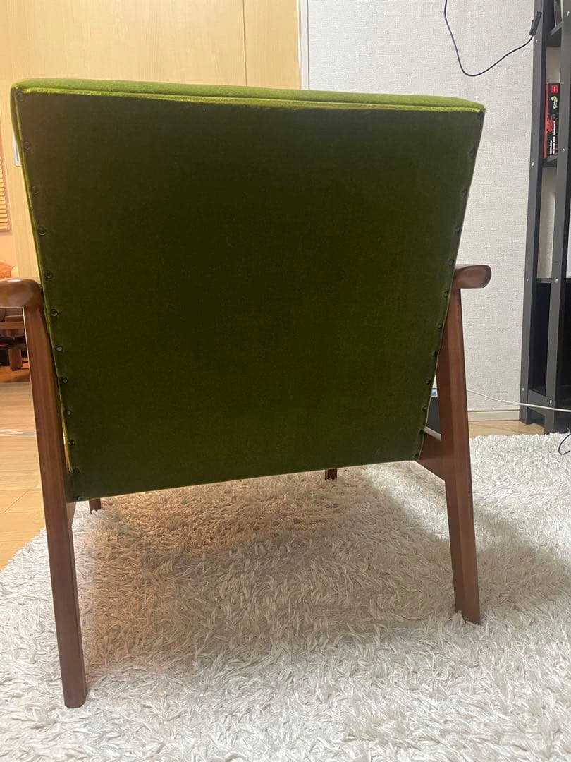 カリモク　kチェア　1シーター　モケットグリーン karimoku 美品